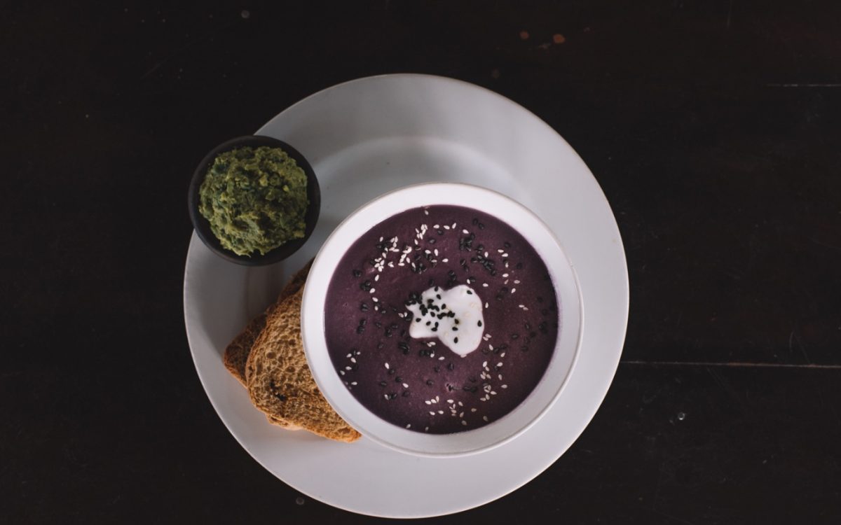 PURPLE SWEET POTATO SOUP Bali Buda Cocobeli