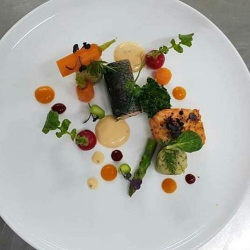 Chef Wayan Sukadana cocobeli Salmon Salad